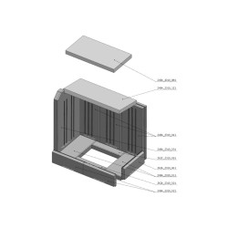 Žárobetonová komora komplet - černá KV IMPRESSION R 3g L 63.51.38.16 